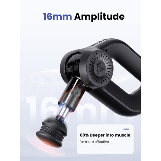 BOB AND BRAD D6 Pro Massage Gun, Deep Tissue Percussion, 16mm Amplitude, 85lbs Stall Force, Quiet Design