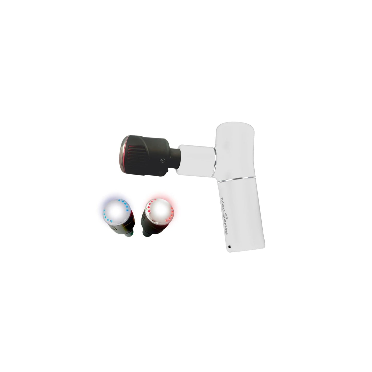 Medsense Absolute Power Road Warrior Massage Gun with LuminaTherm Hot/Cold & Red/Blue Light, USB-C Charging