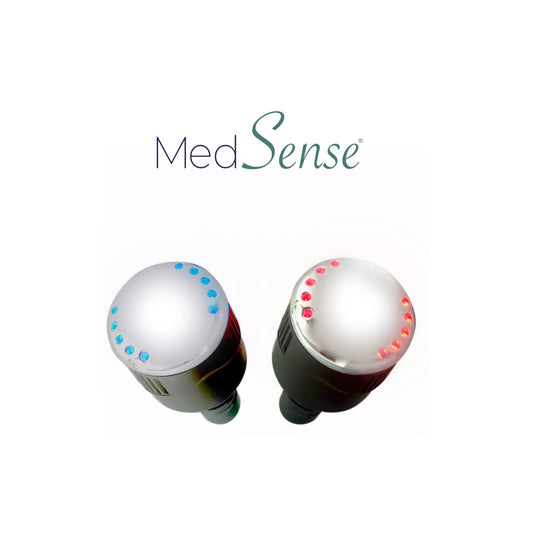 Medsense Absolute Power Road Warrior Massage Gun with LuminaTherm Hot/Cold & Red/Blue Light, USB-C Charging