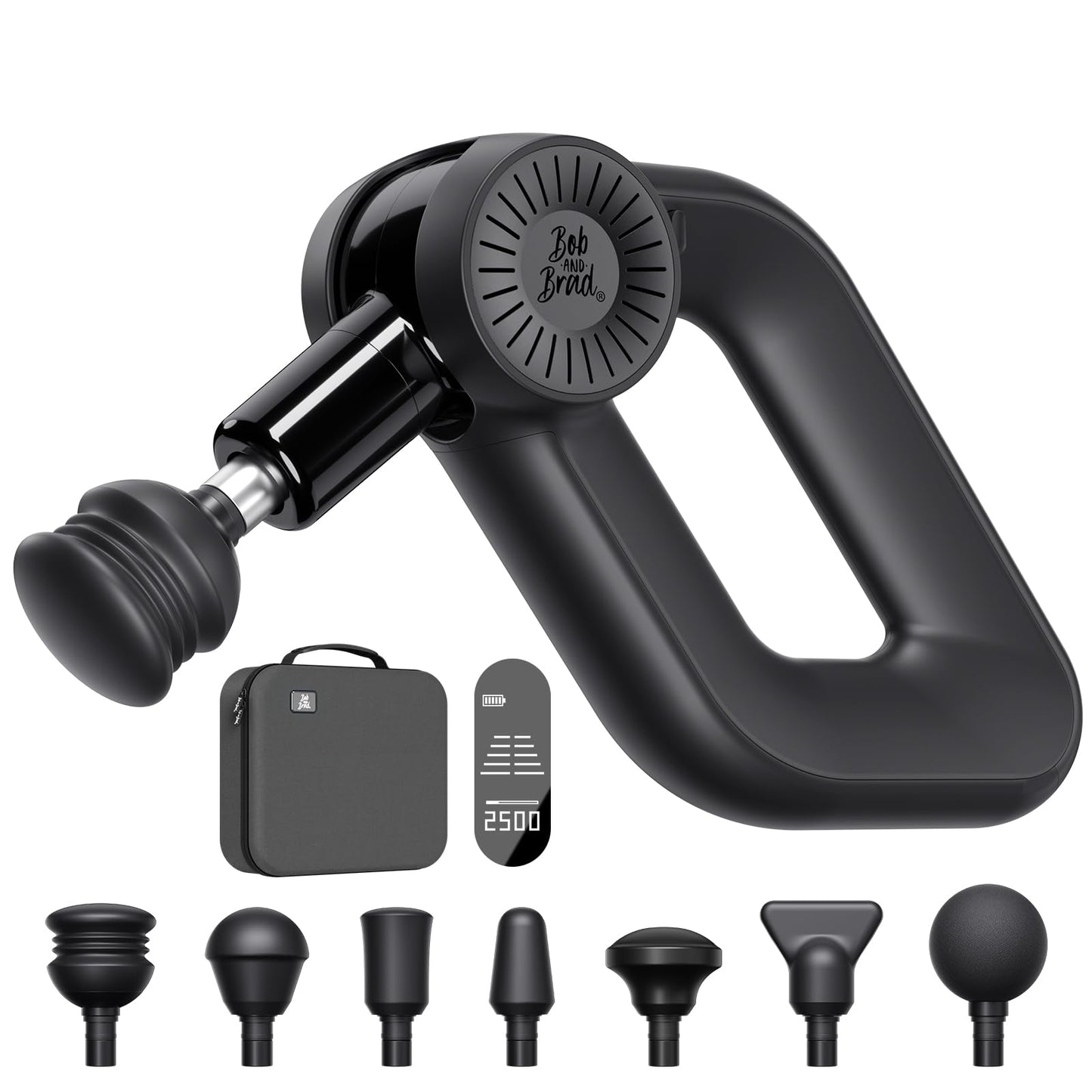 BOB AND BRAD D6 Pro Massage Gun, Deep Tissue Percussion, 16mm Amplitude, 85lbs Stall Force, Quiet Design