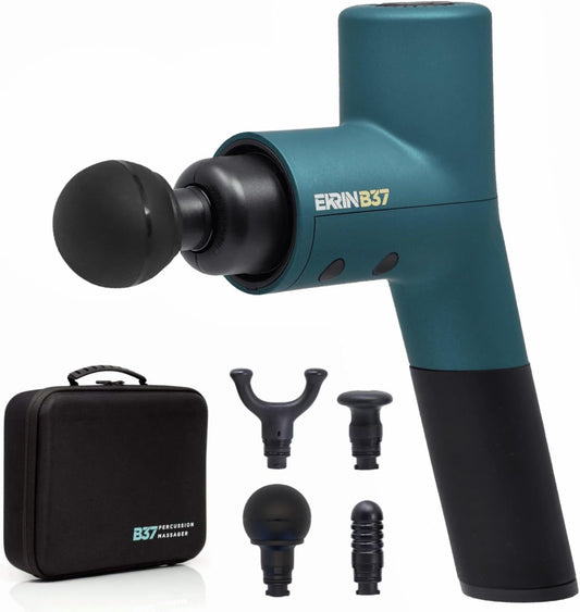 Ekrin Athletics B37v2 Massage Gun, Deep Tissue Massager, 5 Speeds, 4 Attachments, Ultra Quiet Motor