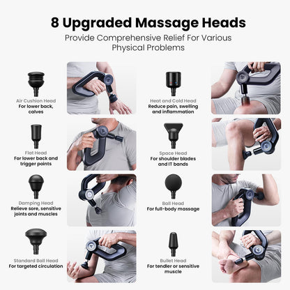 BOB AND BRAD D6 Pro Max+ Massage Gun with Heat & Cold, 16mm Amplitude, Deep Tissue Percussion Massager