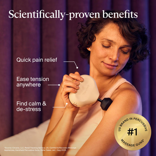 TheraGun Mini (3rd Generation), Ultra-Portable Massage Gun for Fast Pain & Tension Relief (Oat)