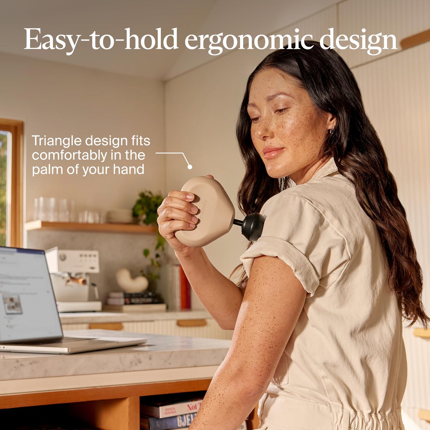 TheraGun Mini (3rd Generation), Ultra-Portable Massage Gun for Fast Pain & Tension Relief (Oat)